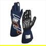 OMP Gants One-S My2025 FIA 8856-2018 0778 Navy Bleu - Fluo Orange Taille XXL