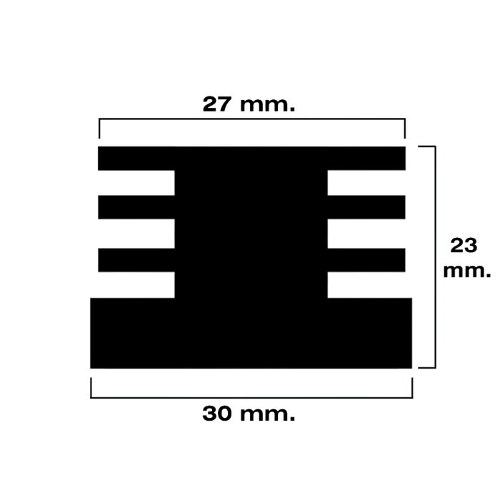 MAURER Embouts carrés intérieurs noirs 30x30 mm, pack de 4 pièces
