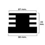 MAURER Embouts carrés intérieurs noirs 30x30 mm, pack de 4 pièces