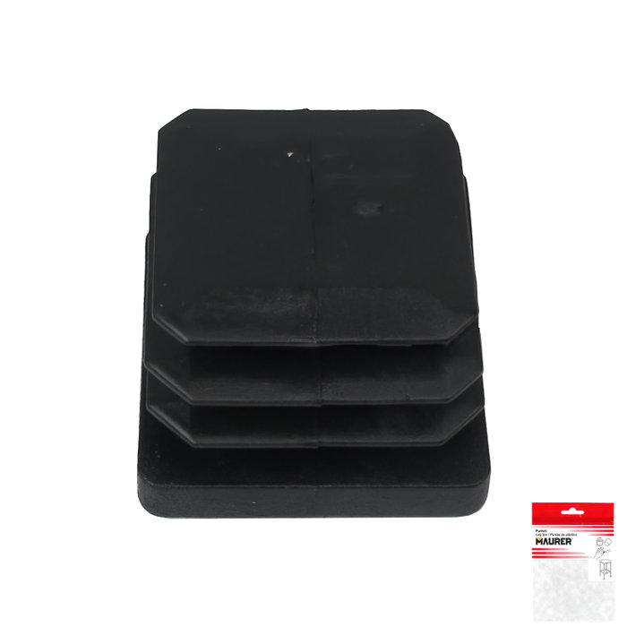 MAURER Embouts carrés intérieurs noirs 30x30 mm, pack de 4 pièces