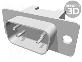 HARTING Connecteur D-Sub mâle 9 broches IDC droit
