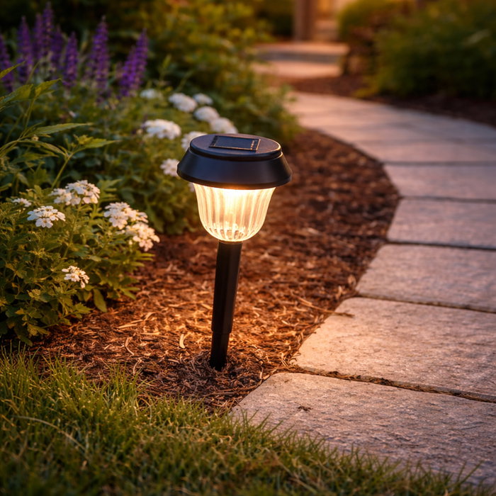 PAPILLON Lampe solaire de jardin en plastique Ø 10,5 x 38 cm PAPILLON Lampe solaire de jardin en plastique Ø 10,5 x 38 cm
