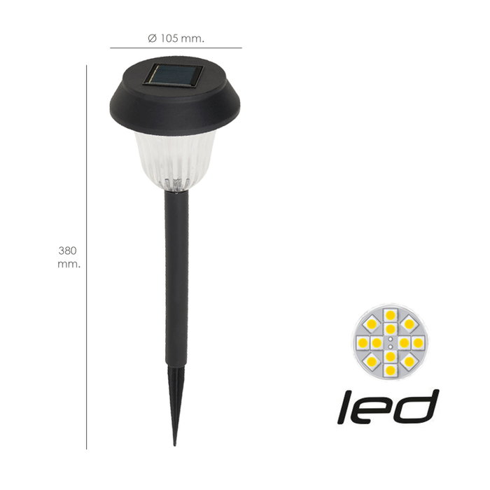 PAPILLON Lampe solaire de jardin en plastique Ø 10,5 x 38 cm PAPILLON Lampe solaire de jardin en plastique Ø 10,5 x 38 cm