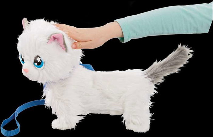 Bizak Mimi Mimitos - Peluche interactive chaton qui marche et miaule - Fonction tactile avec piles incluses