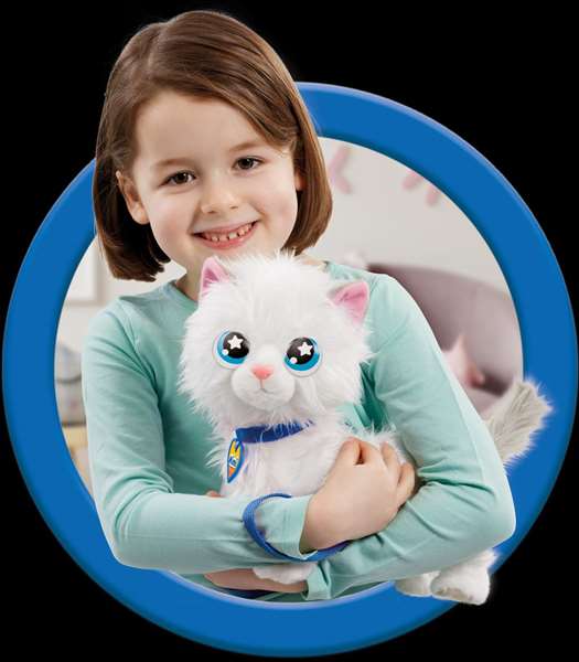 Bizak Mimi Mimitos - Peluche interactive chaton qui marche et miaule - Fonction tactile avec piles incluses