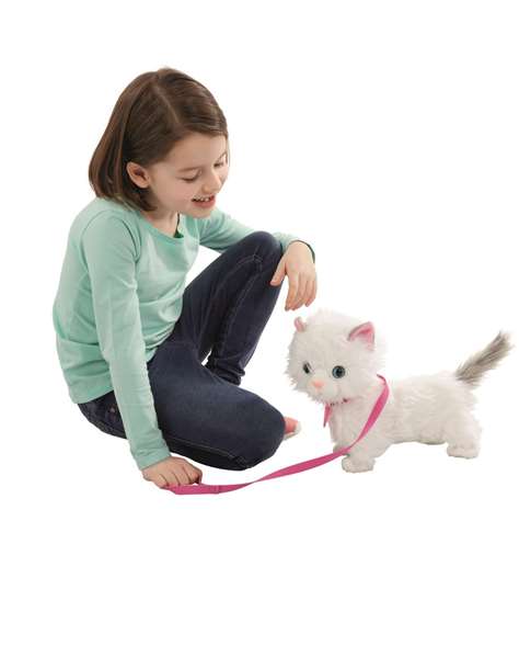 Bizak Mimi Mimitos - Peluche interactive chaton qui marche et miaule - Fonction tactile avec piles incluses