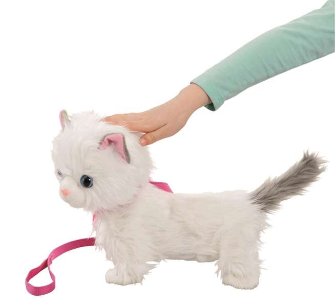 Bizak Mimi Mimitos - Peluche interactive chaton qui marche et miaule - Fonction tactile avec piles incluses