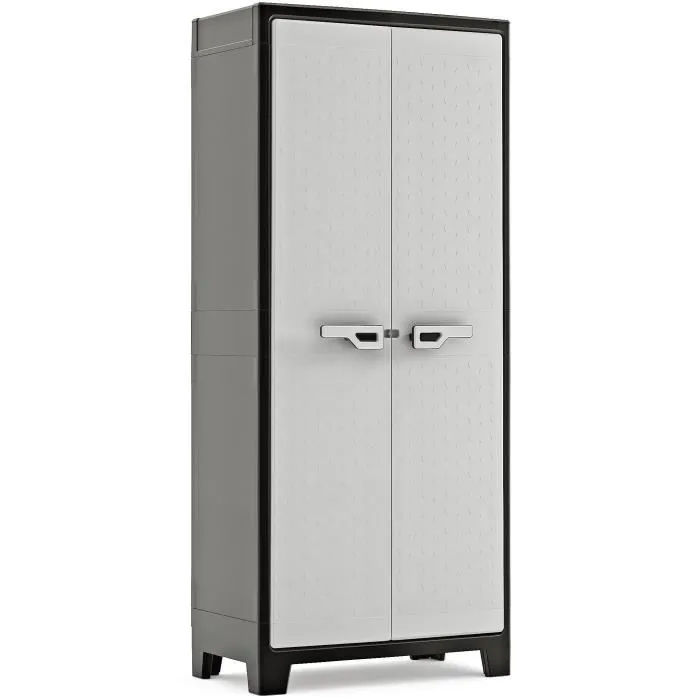 Keter Armoire Haute Titan 44 x 80 x 182 cm - Gris - Rangement Garage Atelier