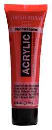 Amsterdam Standard Series Peinture acrylique Rouge transparent moyen 317, 20 ml