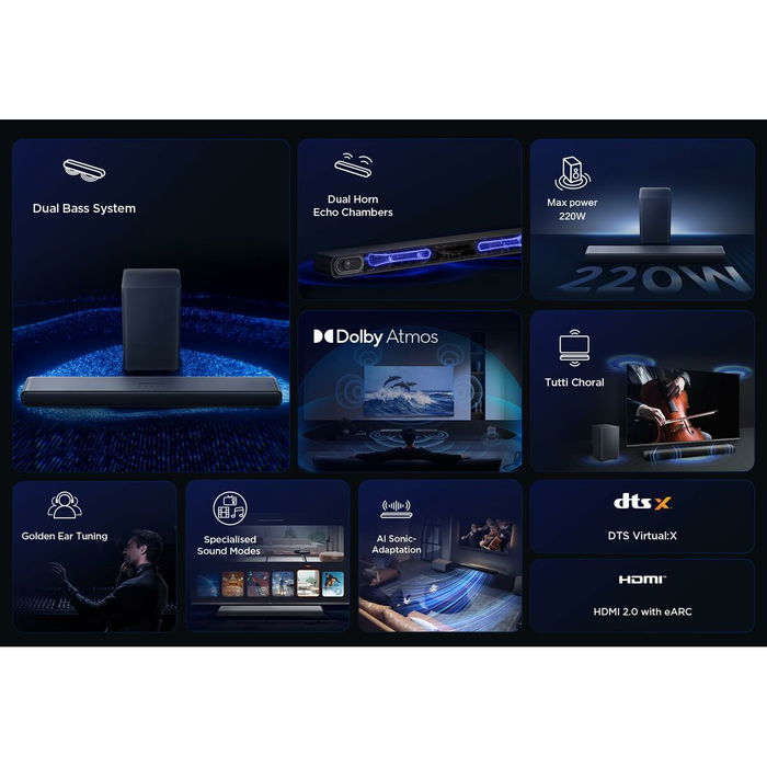 Barre audio TCL S55HE Noir 40 W 60 W