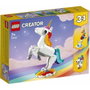 LEGO Creator 3-en-1 31140 La Licorne Magique, Hippocampe et Paon
