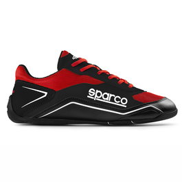 Sparco S00128837NRRS Botines S-Pole T 37 Noir-Rouge Confortable Microfibre Respirante Semelle Caoutchouc