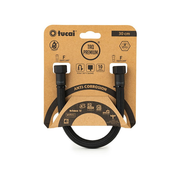 Taq-Premium Latiguillo flexible noir 30 cm h - h 3/8 pulg