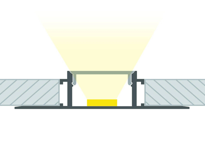 Profilé aluminium pour intégration de bande LED - 30 mm - avec diffuseur opale - 2 mètres Profilé aluminium pour intégration de bande LED - 30 mm - avec diffuseur opale - 2 mètres