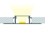 Profilé aluminium pour intégration de bande LED - 30 mm - avec diffuseur opale - 2 mètres