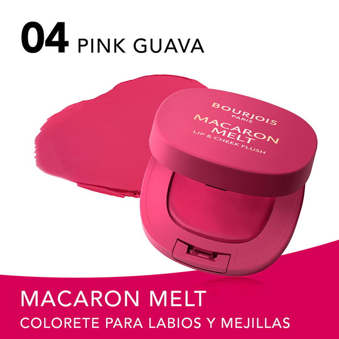 Bourjois Macaron Melt Blush Joues et Lèvres #4-Pink Guava 8g