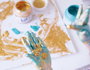 Kreul Set de 4 pots de peinture pour les doigts MUCKI brillante