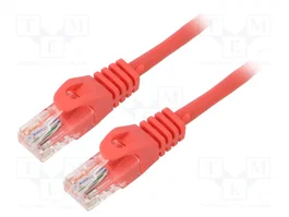 LANBERG Câble Ethernet Cat 5e U/UTP rouge 1m RJ45