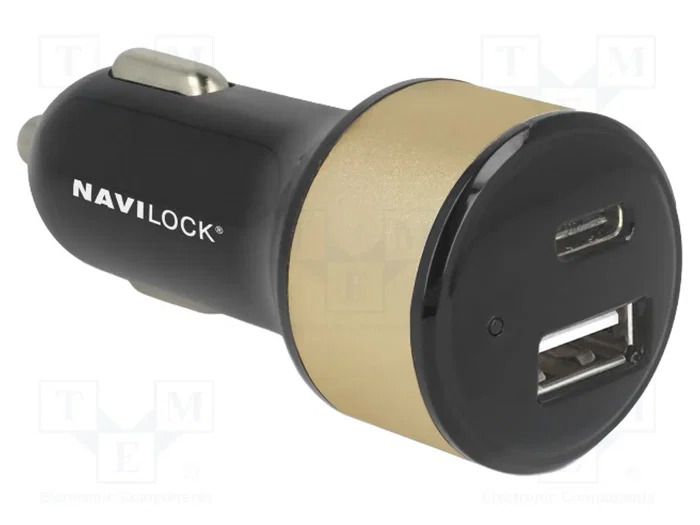 NAVILOCK Chargeur de voiture avec ports USB-A et USB-C NAVILOCK Chargeur de voiture avec ports USB-A et USB-C