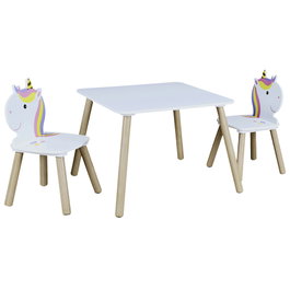 Home Deco Kids Ensemble table et 2 chaises enfant Licorne