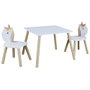 Home Deco Kids Ensemble table et 2 chaises enfant Licorne