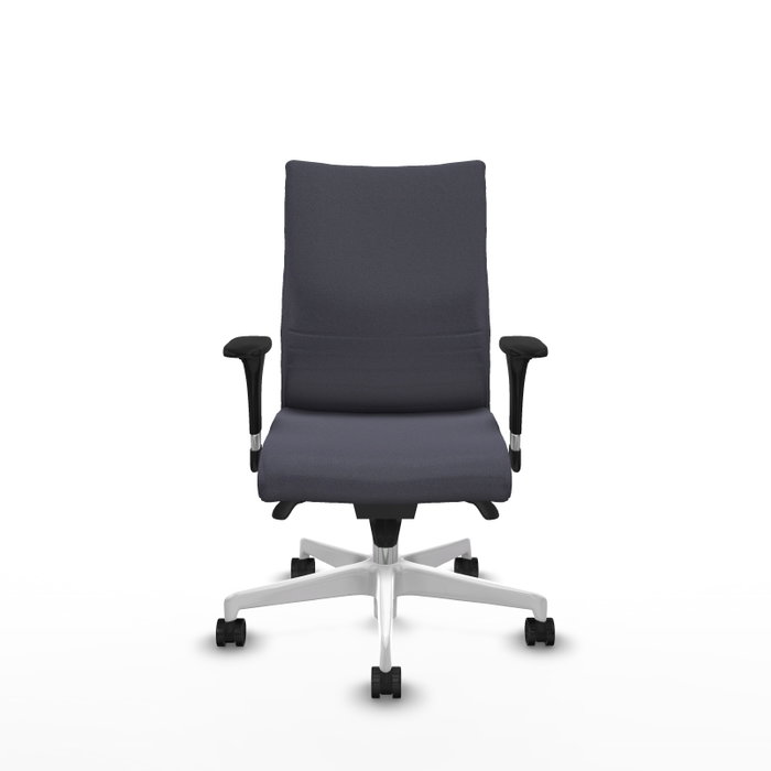 Piqueras Y Crespo Silla Albacete confidente Gris oscuro, Base blanche, Brazos 1D Piqueras Y Crespo Silla Albacete confidente Gris oscuro, Base blanche, Brazos 1D
