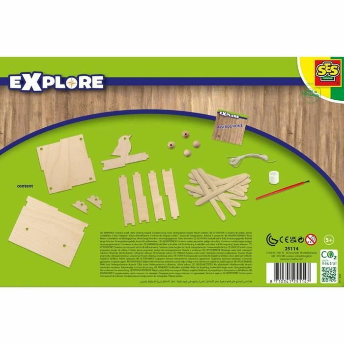 SES Creative Mangeoire pour oiseaux en bois - Travaux Manuel