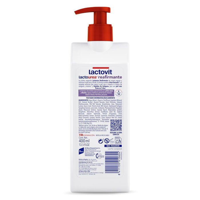 Lactovit Lait corporel raffermissant réparateur lacto-urée 400 ml