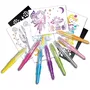 Lansay Blopens Atelier Féerique - Kit de Feutres Aérographe avec Pochoirs Réutilisables - Univers Contes de Fées - Dès 5 Ans