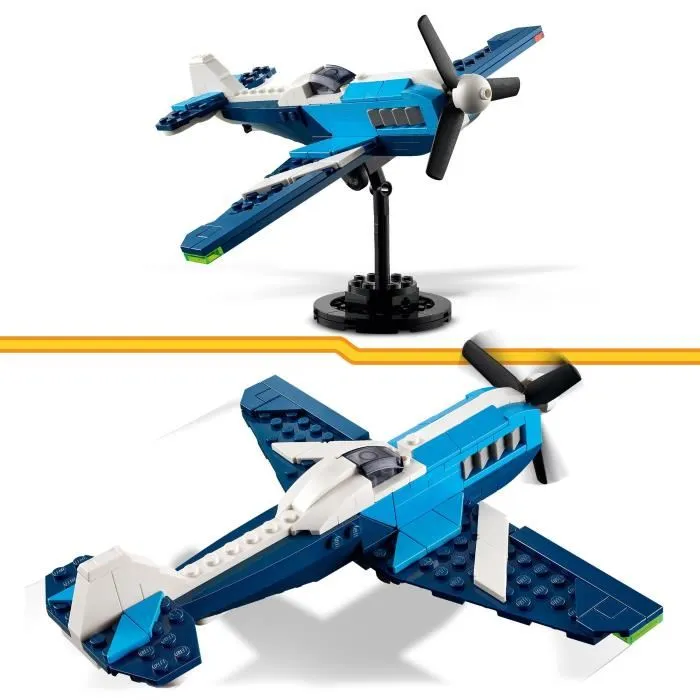 Lego Creator 31160 3-en-1 Aeronef Jeu de Construction - Avion de Course, Avion a Reaction ou Helicoptere - 178 Pieces - Pour Enfants a Partir de 7 Ans
