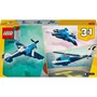 Lego Creator 31160 3-en-1 Aeronef Jeu de Construction - Avion de Course, Avion a Reaction ou Helicoptere - 178 Pieces - Pour Enfants a Partir de 7 Ans