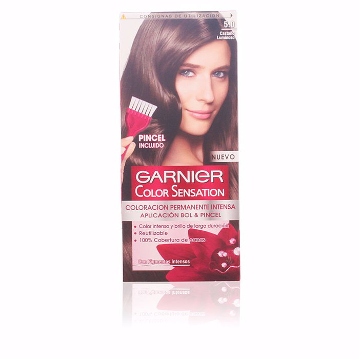 Garnier Color Sensation #5.0 Brun Lumineux Coloration Permanente 110g Garnier Color Sensation #5.0 Brun Lumineux Coloration Permanente 110g