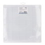 Edm Rejilla de ventilación cuadrada blanca con tapones y mosquitera 300x300x7mm