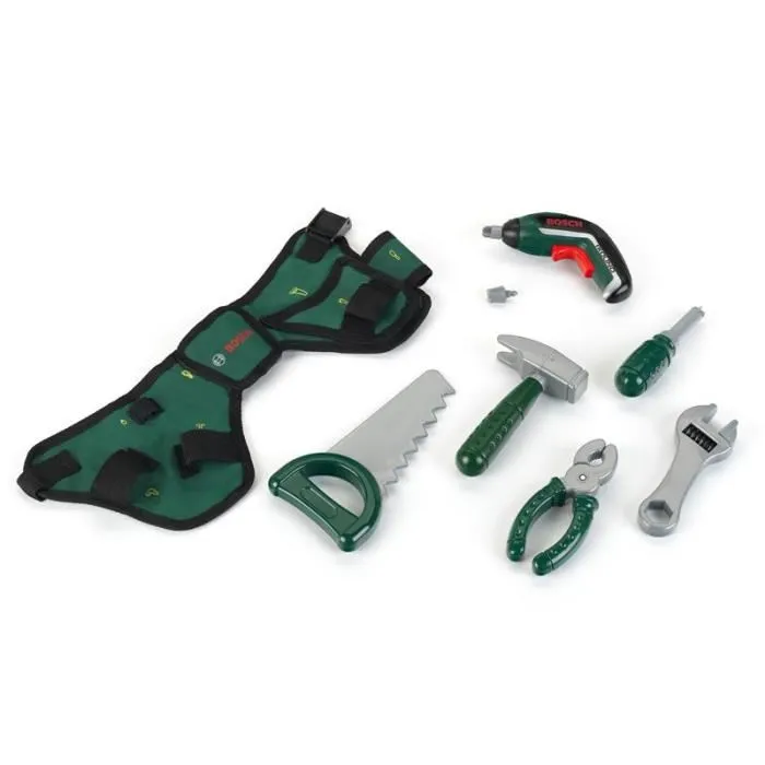 Klein Ceinture à outils de bricolage jouet avec visseuse électronique Ixolino II pour enfant à partir de 3 ans - Réglable, mains libres