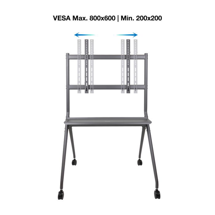 Tooq FS20205 Support Sol Avec Roues pour écrans 50"-86" VESA 800x600, Gris Métallisé Tooq FS20205 Support Sol Avec Roues pour écrans 50"-86" VESA 800x600, Gris Métallisé