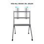 Tooq FS20205 Support Sol Avec Roues pour écrans 50"-86" VESA 800x600, Gris Métallisé