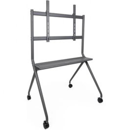 Tooq FS20205 Support Sol Avec Roues pour écrans 50"-86" VESA 800x600, Gris Métallisé