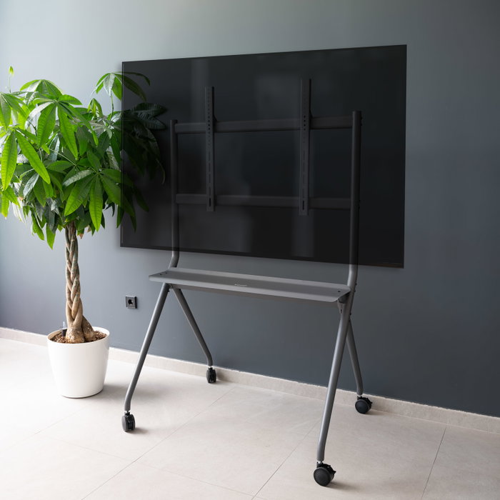 Tooq FS20205 Support Sol Avec Roues pour écrans 50"-86" VESA 800x600, Gris Métallisé Tooq FS20205 Support Sol Avec Roues pour écrans 50"-86" VESA 800x600, Gris Métallisé