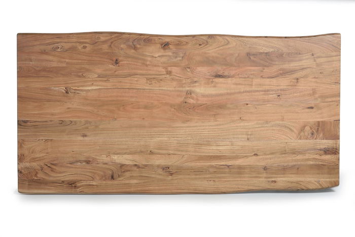 GINER Y COLOMER Table de Salle à Manger en Bois d'Acacia Massif et Métal 6 Places 160x90 cm Naturel et Noir GINER Y COLOMER Table de Salle à Manger en Bois d'Acacia Massif et Métal 6 Places 160x90 cm Naturel et Noir