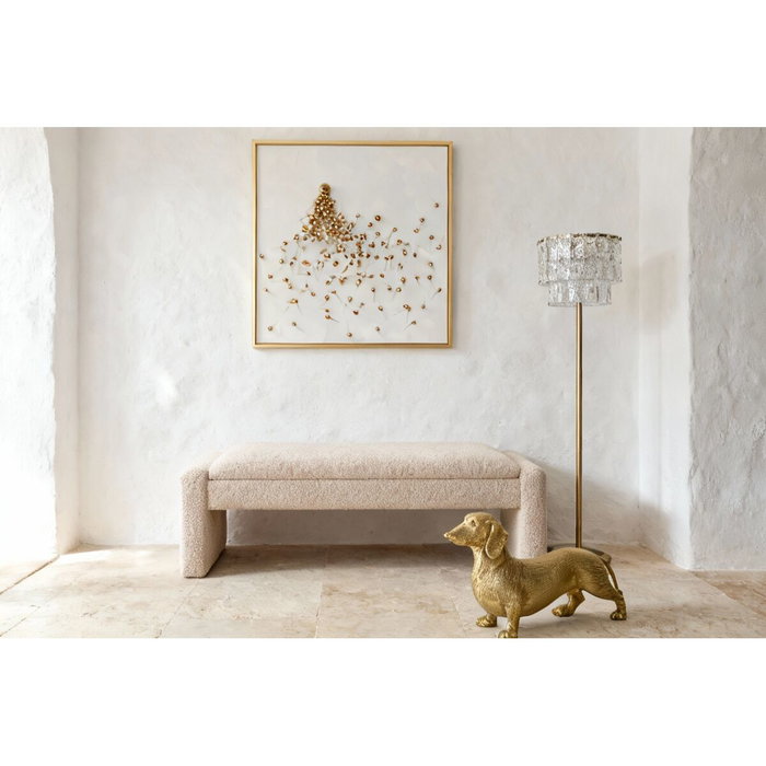 Home ESPRIT Lampadaire Transparent Doré