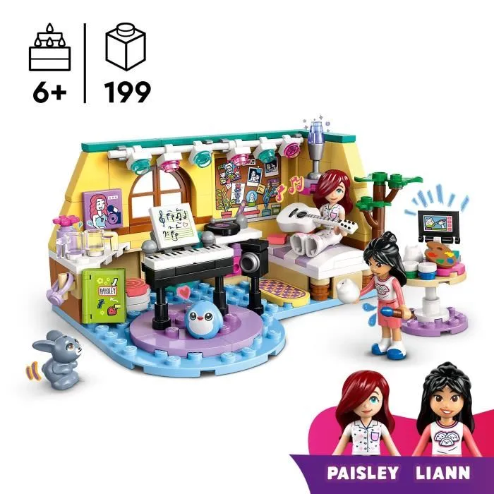 Lego Friends 42647 Set de Construction La Chambre de Paisley - Jouet Interactif avec Mini-Poupées pour Enfants de 6 Ans et Plus