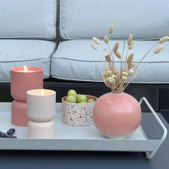 Brilliant LOVERE - Lampe solaire de table d'extérieur forme bougie, en plastique, 3 W LED, couleur beige et brun clair, 15 x 8 cm