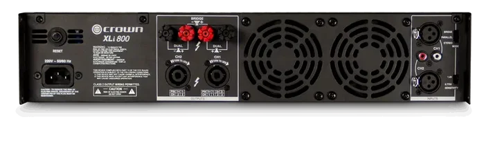 Crown Xli 800 Amplificateur de Puissance Stéréo 2 canaux 800W Entrées RCA/XLR