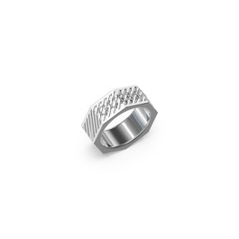 Guess Bague Bond Street JUMR03030JWST64 Dorée Taille 64