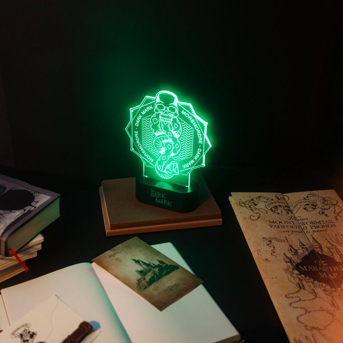 ERIK Lampe LED Harry Potter - Rétroéclairage ambiant avec alimentation USB-C et piles AAA - Fabrication ABS et acrylique - Dimensions 16x21,5x5,5 cm ERIK Lampe LED Harry Potter - Rétroéclairage ambiant avec alimentation USB-C et piles AAA - Fabrication ABS et acrylique - Dimensions 16x21,5x5,5 cm