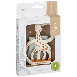 Sophie La Girafe - Anneau de dentition en caoutchouc naturel souple pour soulager les poussées dentaires des bébés