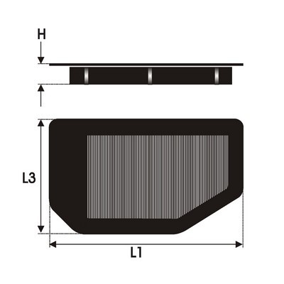 Green Filters P960503 Filtre de remplacement Panneau pour Porsche 993