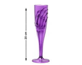 Atosa Verre à main violet avec base de 20 cm en plastique