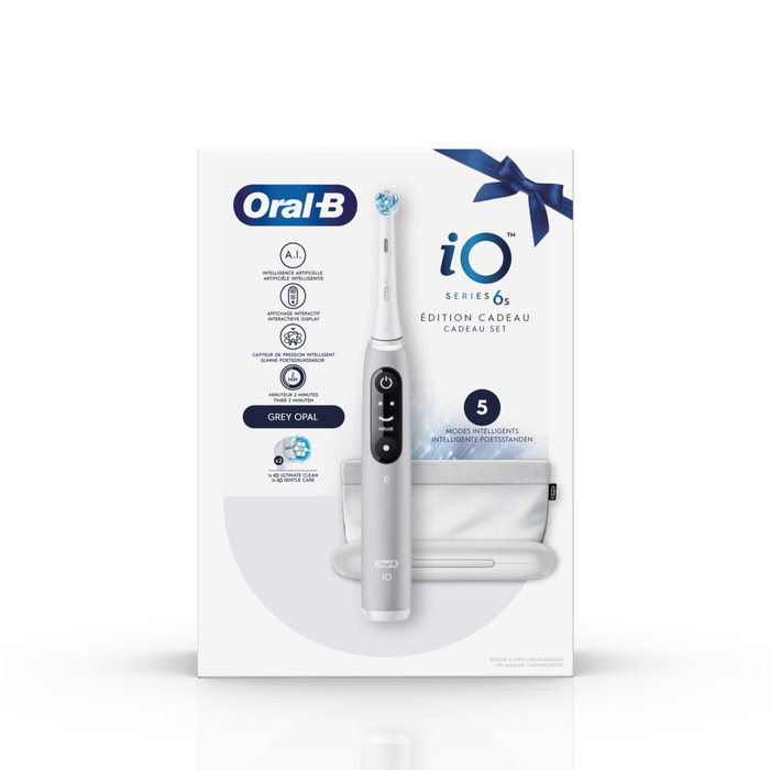 Oral-B iO 6S Brosse à dents électrique connectée, Gris