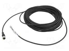 TELEMECANIQUE SENSORS Câble pour capteurs M12 femelle droit, 4 broches, 15 m, fiche mâle